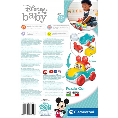 DISNEY BABY PUZZLE CAR CLEMENTONI 