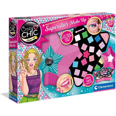 CRAZY CHIC SUPERSTAR MAKE UP TRUCCHI   BAMBINA REMOVIBILI CON ACQUA CLEMENTONI