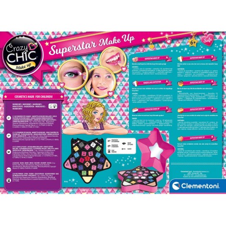CRAZY CHIC SUPERSTAR MAKE UP TRUCCHI   BAMBINA REMOVIBILI CON ACQUA CLEMENTONI