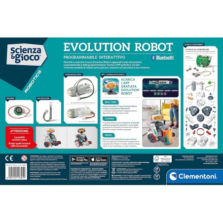 EVOLUTION ROBOT PROGRAMMABILE INTERATTIV O SCIENZA E GIOCO CLEMENTONI