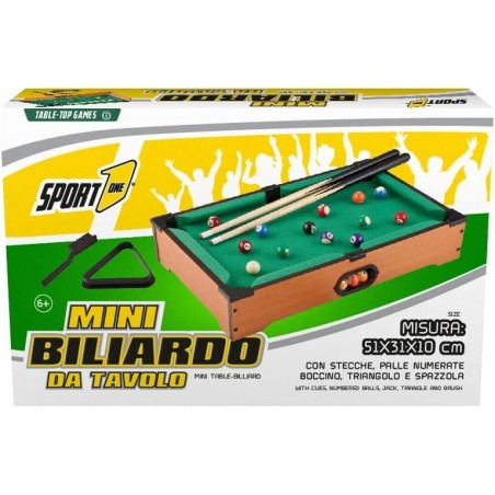 MINI BILIARDO DA TAVOLO 51X31X10 CM SPORT ONE
