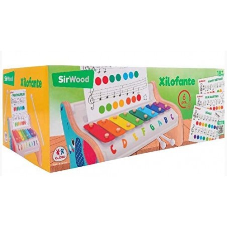 XILOFANTE XILOFONO ELEFANTE IN LEGNO  GLOBO