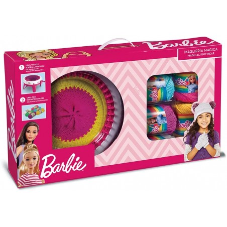 MAGLIERIA MAGICA BARBIE TELAIO 6 GOMITOLI COLORATI
