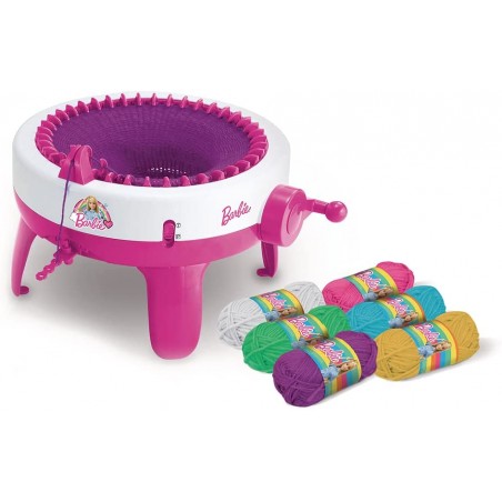 MAGLIERIA MAGICA BARBIE TELAIO 6 GOMITOLI COLORATI