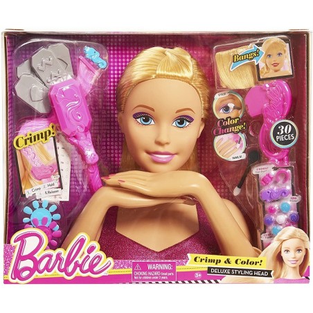 BARBIE STYLING HEAD DELUXE 30 ACCESSORI BARBIE DA PETTINARE E TRUCCARE