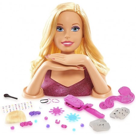 BARBIE STYLING HEAD DELUXE 30 ACCESSORI BARBIE DA PETTINARE E TRUCCARE