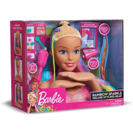 BARBIE RAINBOW BUSTO DELUXE SPARKE  STYLING HEAD GIOCHI PREZIOSI