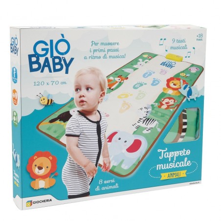 GIO BABY TAPPETO MUSICALE ANIMALI GIOCHERIA GGI220130