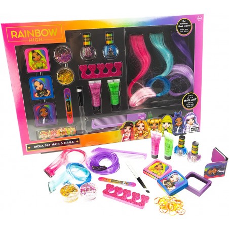 RAINBOW HIGH MEGA SET HAIR & NAILS NICE GROUP