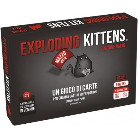 EXOLODING KITTENS VM18 GIOCO DI CARTE VIETATO AI MINORI DI 18 ANNI ASMODEE