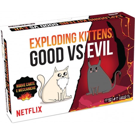 EXPLODING KITTENS GOOD VS EVIL GIOCO DI  CARTE PARTY GAMES ASMODEE