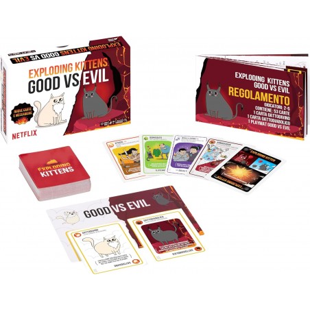 EXPLODING KITTENS GOOD VS EVIL GIOCO DI  CARTE PARTY GAMES ASMODEE