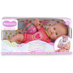 NENUCO CON BIBERON E VESTITO FRAGOLA FAMOSA