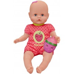 NENUCO CON BIBERON E VESTITO FRAGOLA FAMOSA