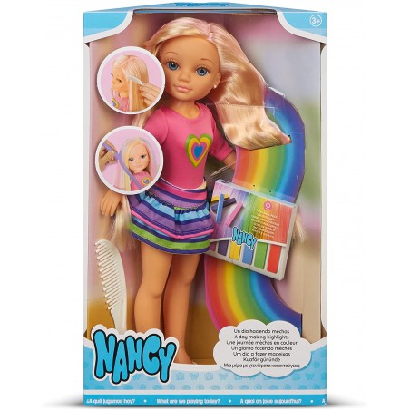 NANCY UN GIORNO FACENDO MECHES BAMBOLA  42 CM FAMOSA