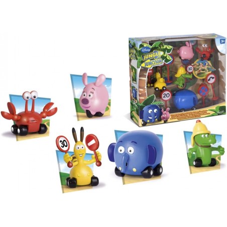IN GIRO PER LA GIUNGLA SET 5 VEICOLI CON SUONO FAMOSA