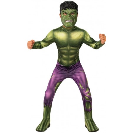 COSTUME HULK MARVEL AVENGERS ANNI 9-10  TAGLIA L RUBIE'S