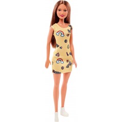 MATTEL BARBIE TRENDY CON ABITO GIALLO  FJF17