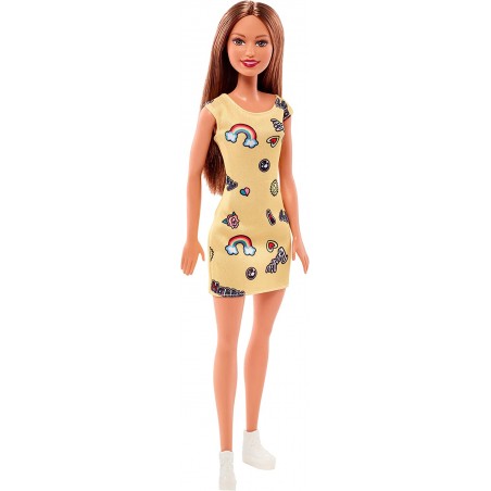 MATTEL BARBIE TRENDY CON ABITO GIALLO  FJF17