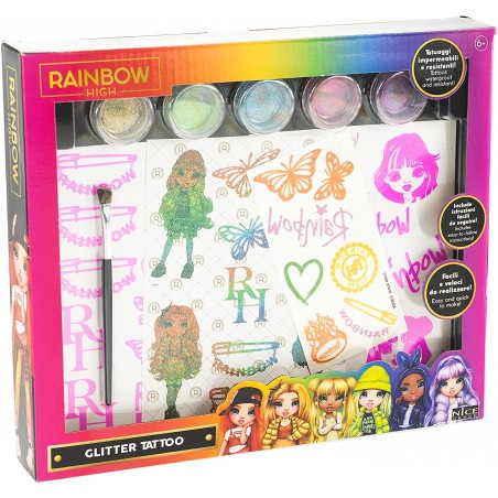 RAINBOW HIGH GLITTER TATOO NICE GROUP 