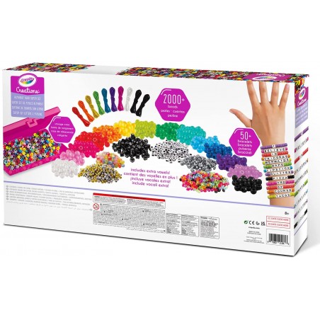 CRAYOLA CREATIONS SUPER SET LETTERE E  PERLINE CREA BRACCIALETTI PERSONALIZZATI