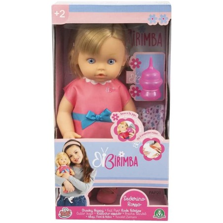 BAMBOLA BIRIMBA CON SEDERINO ROSSO CHE  SCOMPARE CON ACQUA CALDA