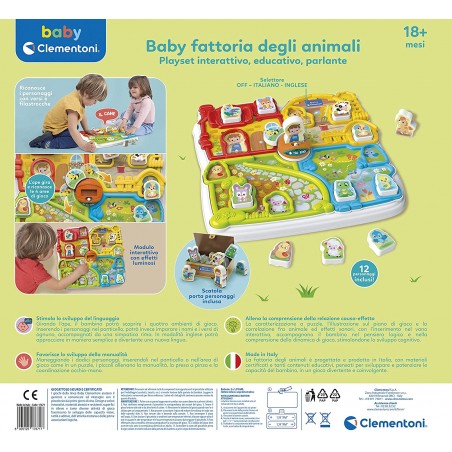CLEMENTONI BABY FATTORIA DEGLI ANIMALI PARLANTE GIOCO INTERATTIVO EDUCATIVO