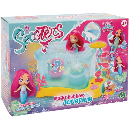 SEASTERS BUBBLES ACQUARIO CON SIRENA  TRASFORMABILE E FUNZIONE DI BOLLE