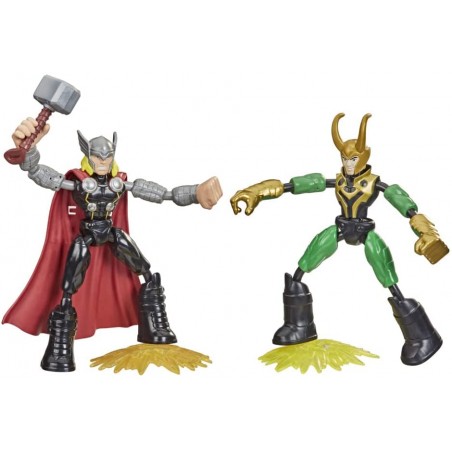 MARVEL AVENGERS THOR VS LOKI  BEND AND  FLEX HASBRO