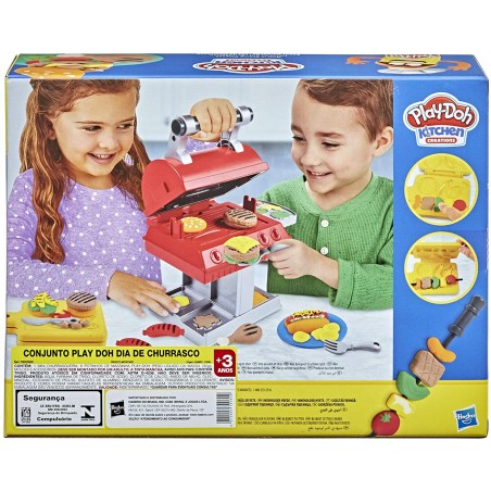 PLAY-DOH KITCHEN CREATIONS BARBECUE CON 6 COMPOSTI MODELLABILI HASBRO 