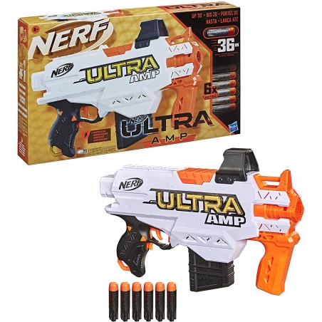 NERF ULTRA AMP BLASTER MOTORIZZATO CON CARICATORE A 6 FRECCIETTE F0954