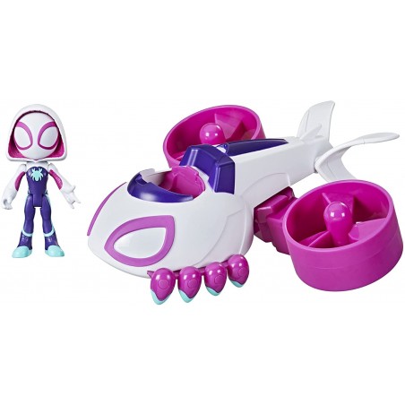 MARVEL SPIDEY AMAZING FRIENDS GHOST  SPIDER VEICOLO 2 IN 1 