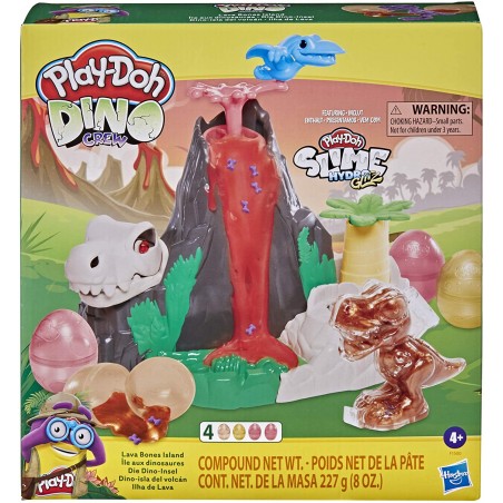 PLAY-DOH DINO CREW SLIME HIDRO GLITZ L'ISOLA DEI DINOSAURI HASBRO