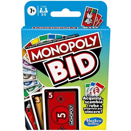 MONOPOLY BID GIOCO DI CARTE F1699 MATTEL 