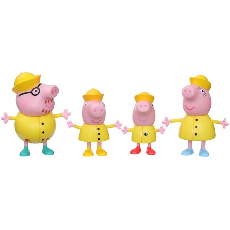 LA FAMIGLIA DI PEPPA PIG CON  L'IMPERMEABILE HASBRO
