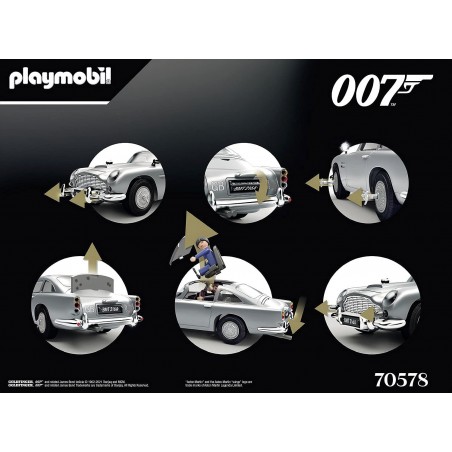 PLAYMOBIL 70578 JAMES BOND ASTON MARTIN  DB5 GOLDFINGER EDITION 54 PEZZI