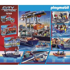 PLAYMOBIL 70769 CITY ACTION NAVE DA CARICO CON CONTAINER 135 PEZZI