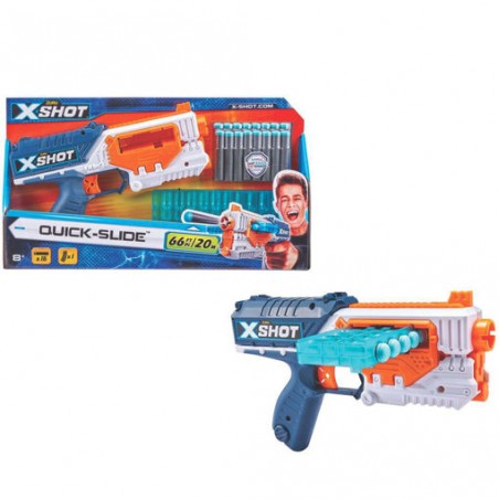 XSHOT QUICK-SLIDE PISTOLA CON CARICATORE 16 DARDI 
