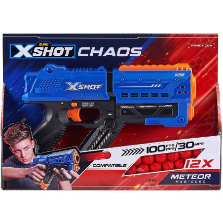 XSHOT CHAOS METEOR PISTOLA A PALLINE  ZURU 210090