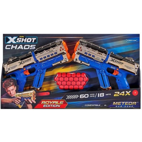 XSHOT CHAOS ROYALE EDITION 2 PISTOLE E 24 PALLINE ZURU 36419