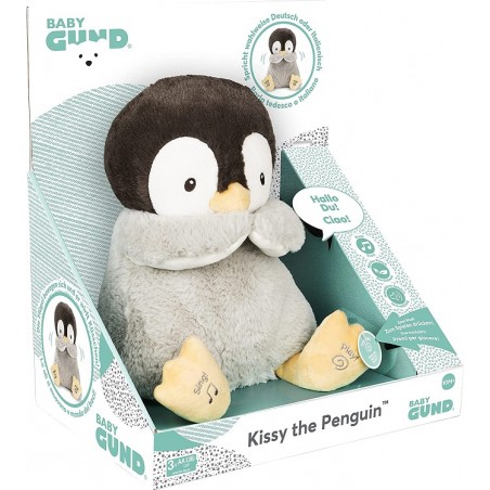 KISSY PINGUINO PELUCHE INTERATTIVO  PARLA E CANTA 30 CM GUND 