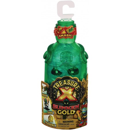 TREASURE X BOTTIGLIA CON PERSONAGGI A  SORPRESA CON MOSTRO MARINO E ACCESSORI
