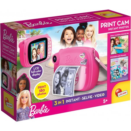 BARBIE PRINT CAM 3 IN 1 SELFIE VIDEO  STAMPA IMMEDIATA FOTO LISCIANI