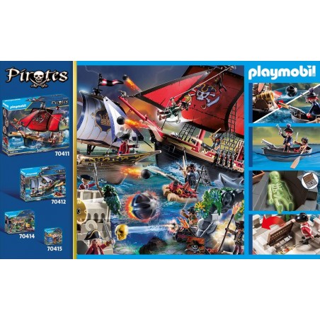 PLAYMOBIL 70413 PIRATES AVAMPOSTO DELLA  MARINA REALE 101 PEZZI
