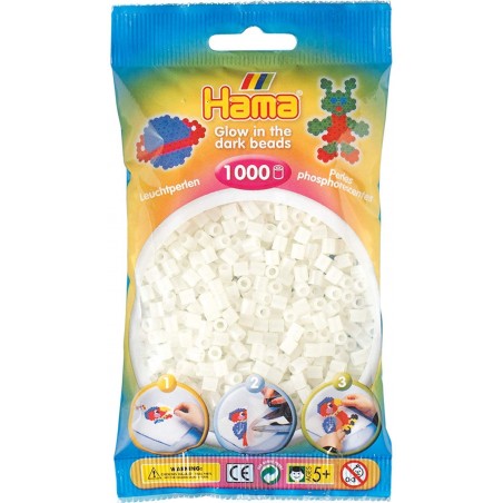 HAMA BUSTINA 1000 PEZZI GLOW IN THE DARK 