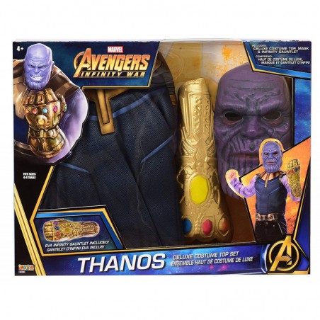 COSTUME THANOS INFINITY GAUNTLET & MASK  TAGLIA 4-6 ANNI