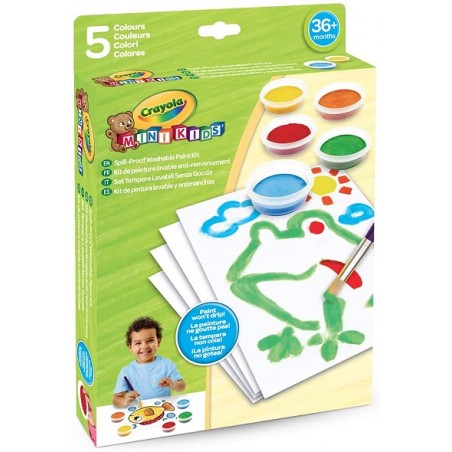 SET TEMPERE LAVABILI SENZA GOCCIA 5 BARATTOLI CRAYOLA