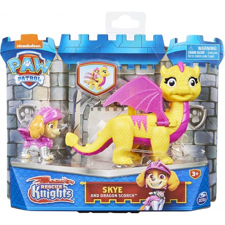 PAW PATROL RESCUE KNIGHTS SKYE E DRAGO SPIN MASTER