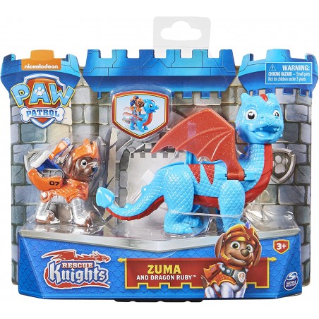 PAW PATROL RESCUE KNIGHT ZUMA E DRAGO  RUBINO SPIN MASTER