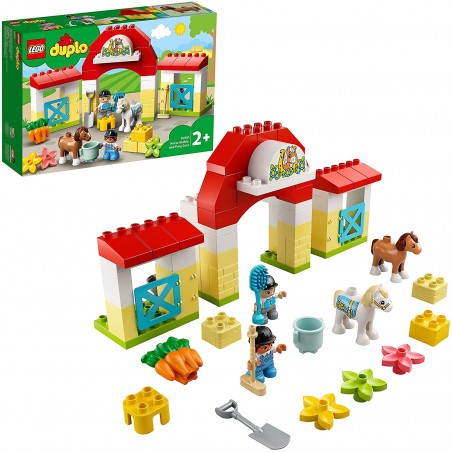 LEGO 10951 DUPLO MANEGGIO PER LA CURA DEI DUE PONI 65 PEZZI